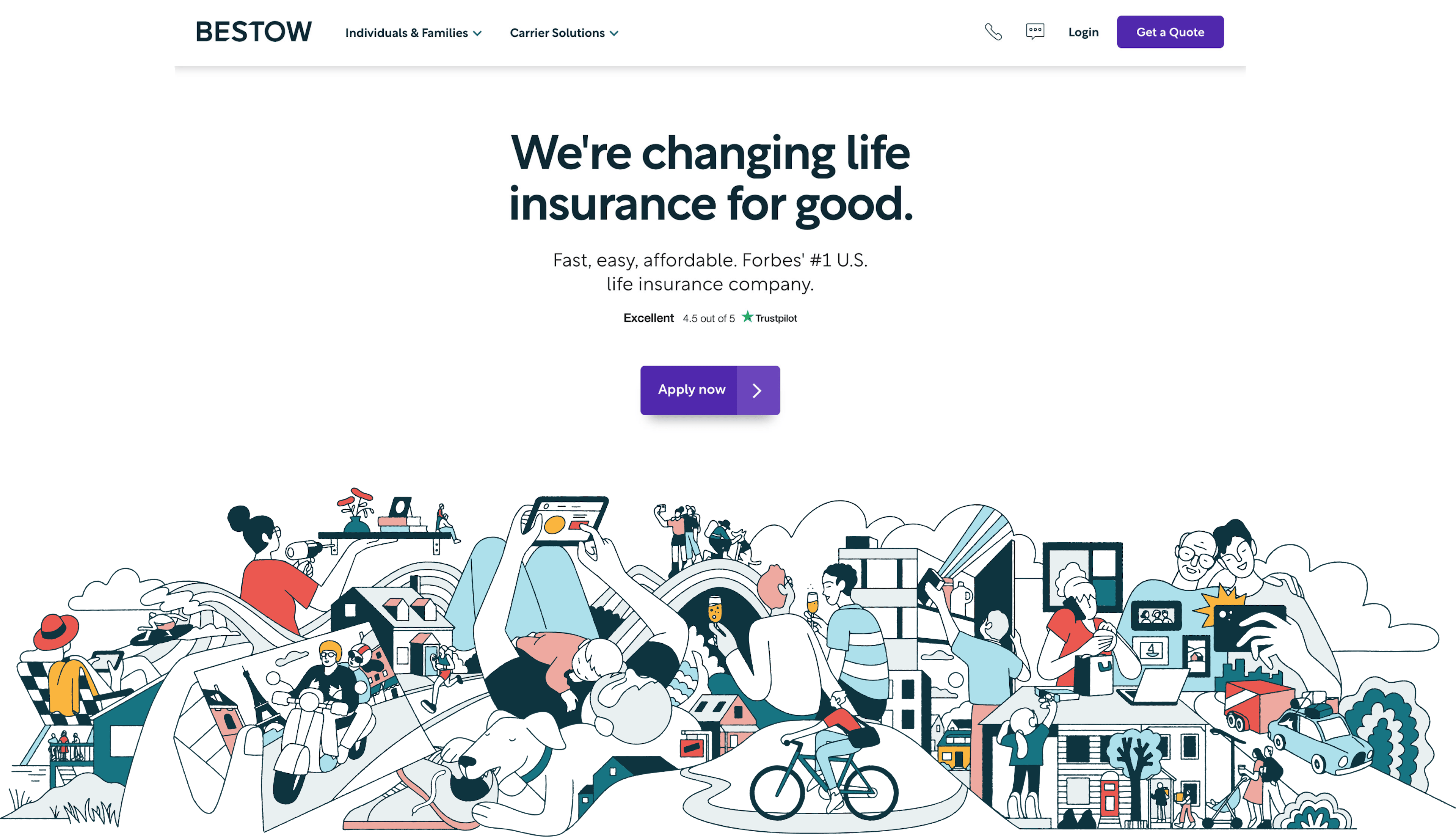 Bestow: Site preview - Large