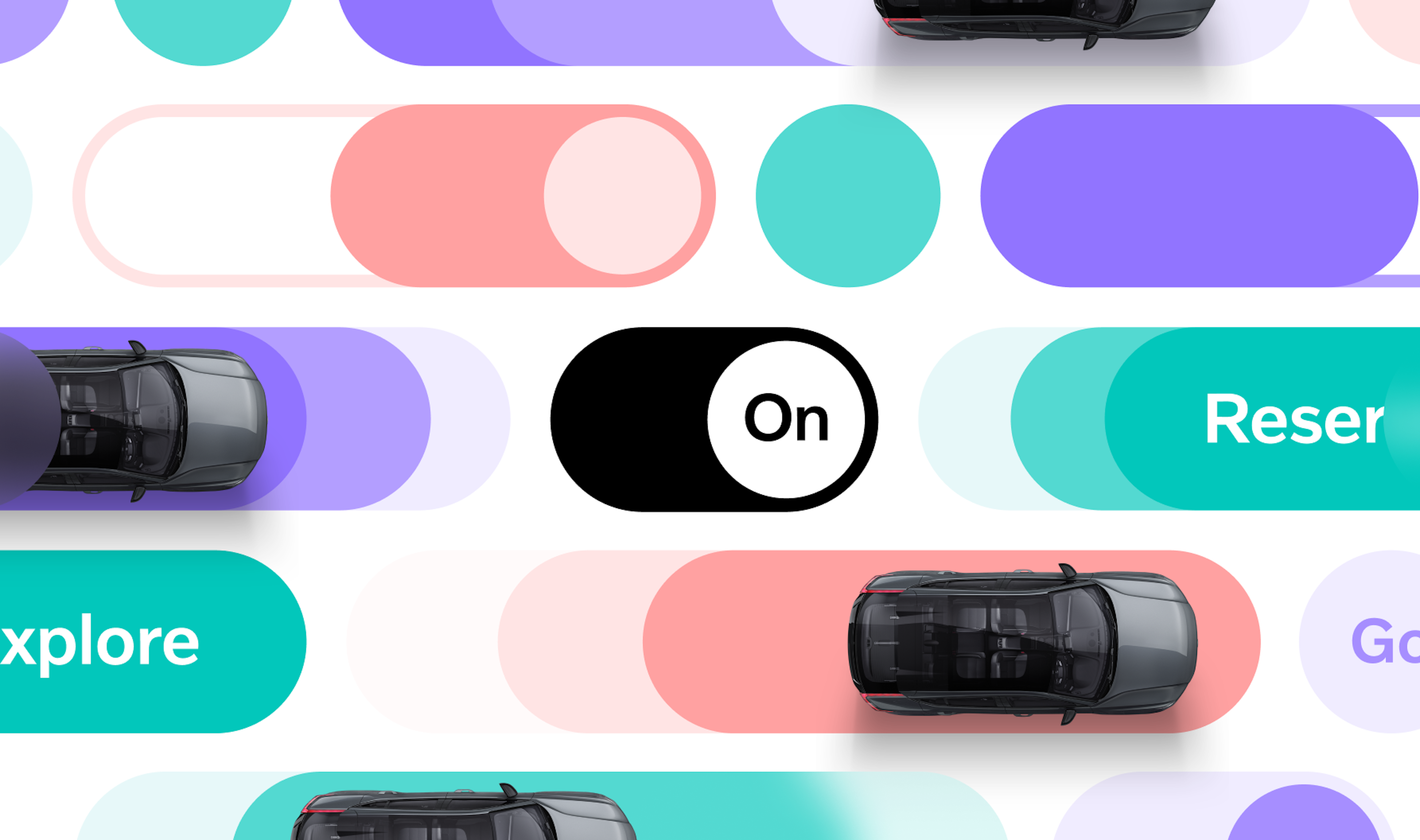 Brand composition graphics for Volvo On Demand